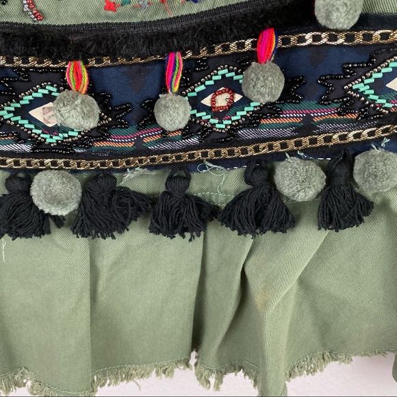 Zara • Tassel Army Jacket Top - Picture 8 of 9